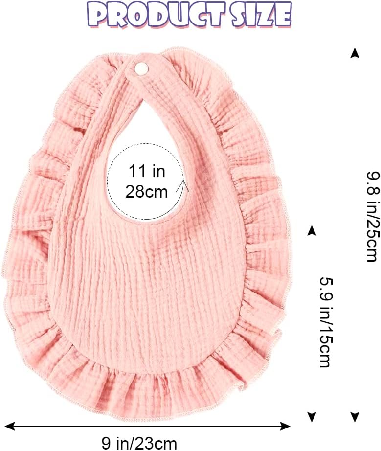 JIAHANG Baby Muslin Bandana Drool Bibs for Boys Girls Adjustable Baby Bibs Set - Image 2
